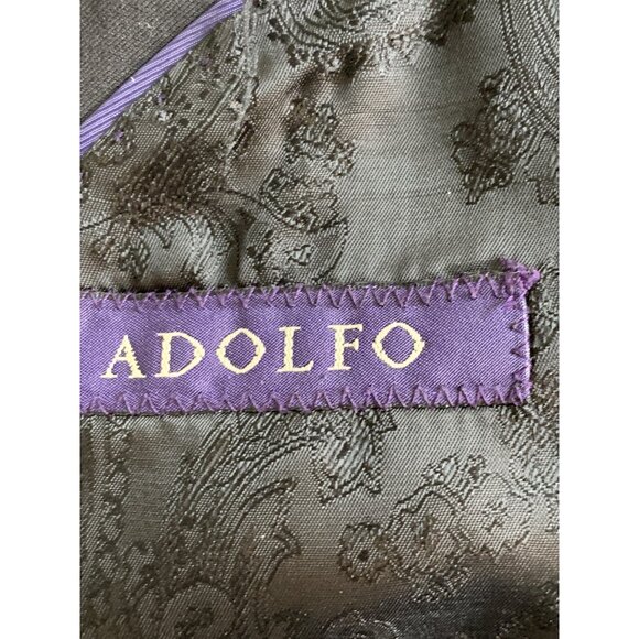 Mens Jet Black Two-Button Blazer Jacket Size 42L Long 8906 - Picture 7 of 11